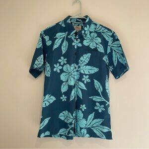 NWT quiksilver waterman hawaiian button down shirt